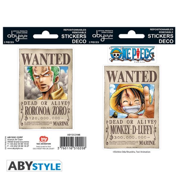 one-piece-mini-stickers-wanted-luff4y-zoro-16x11cm
