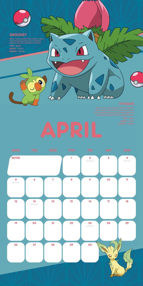 Pokémon Kalender 2021 | Otaku Heaven
