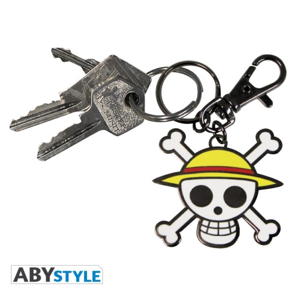 one-piece-keychain-skull-luffy
