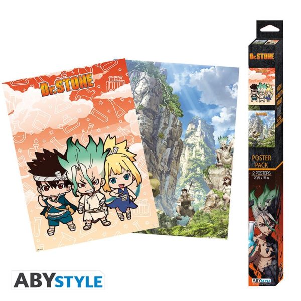 dr-stone-set-2-chibi-posters-artworks-52x38cm